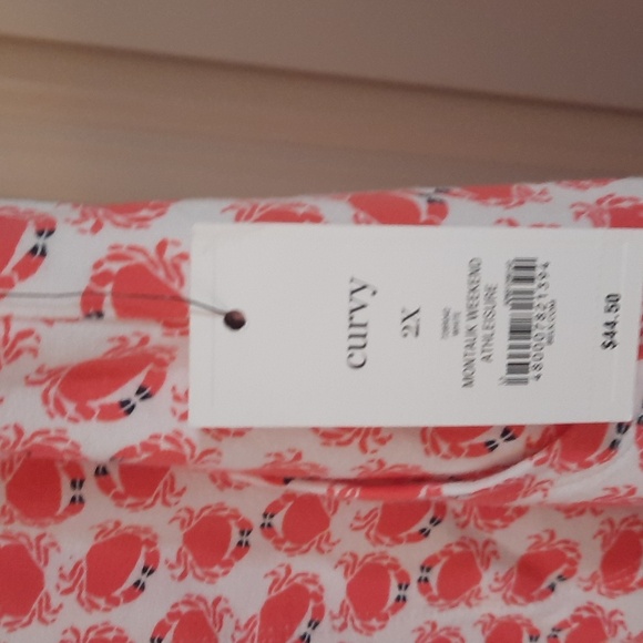 NWT Crown & Ivy Crab Print Skorts sz 2x - Picture 3 of 5